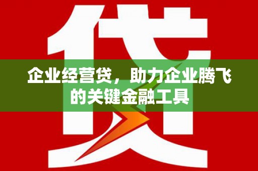 古田企业经营贷，助力企业腾飞的关键金融工具