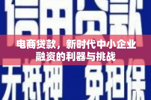 古田电商贷款，新时代中小企业融资的利器与挑战